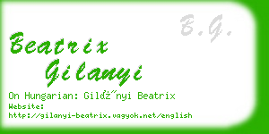 beatrix gilanyi business card